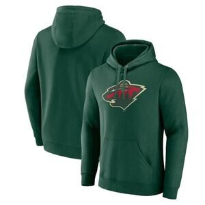 Minnesota Wild NHL Fanatics Primary Logo Pullover Hoodie Men's Large - Green NEW